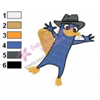 Agent Phineas and Ferb Embroidery Design 06